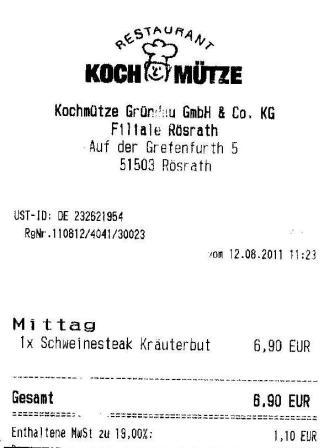 tkne Hffner Kochmtze Restaurant